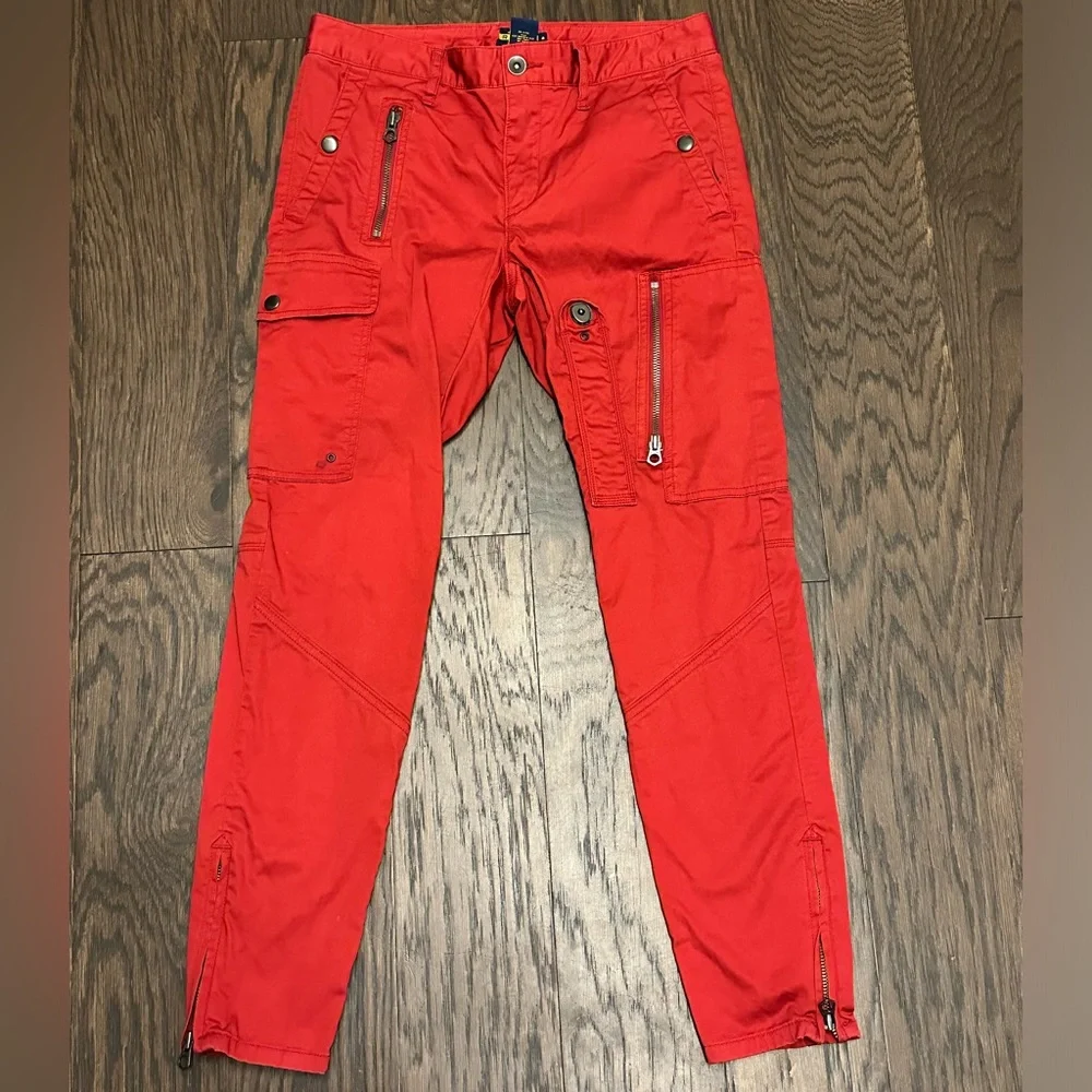 Vintage Ralph Lauren Rugby Slim Fit Utility Pants with Hardware y2k - Picture 1 of 11